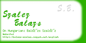 szalez balazs business card